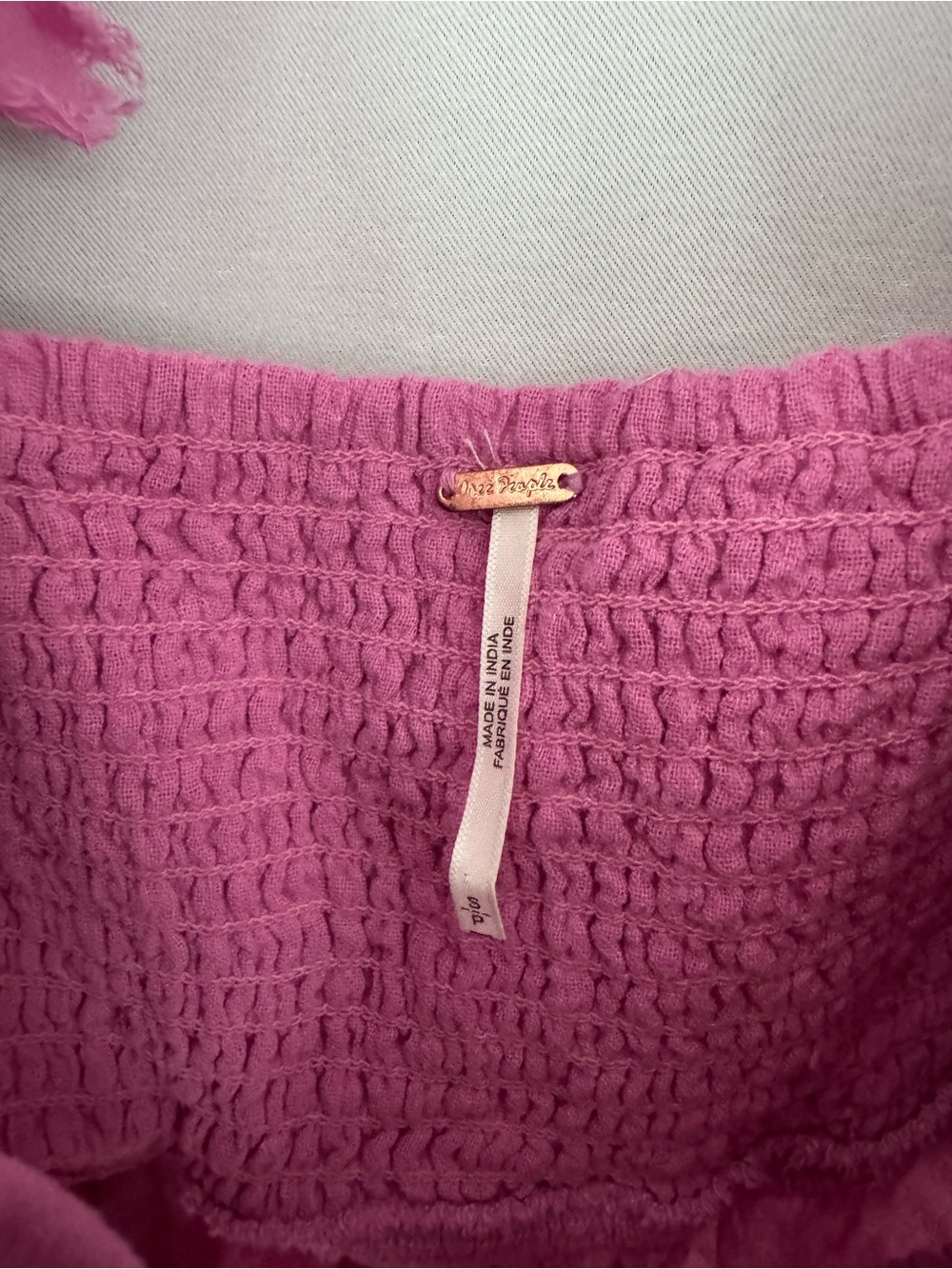 Free People Pink Ruffle Cropped Tank - Picture 3 of 3